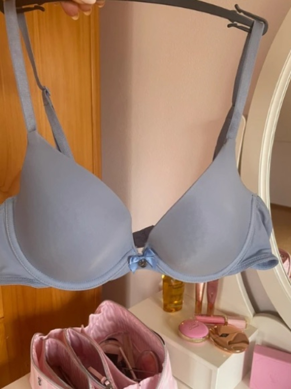 Smooth Lightly Padded Underwire Bra - Blue